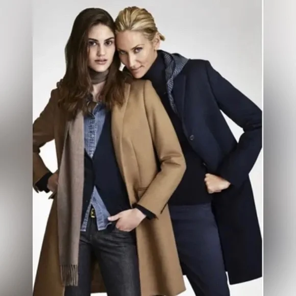 Uniqlo Women’s Navy Wool Cashmere Chesterfield Coat - Picture 9 of 9